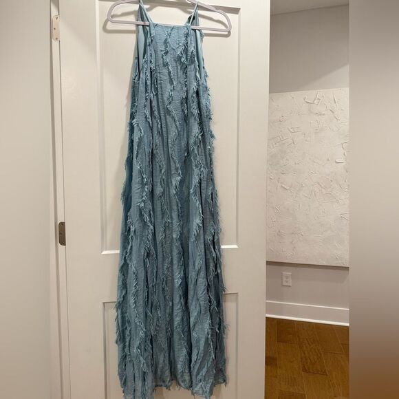 Zara Blue Halter Dress - Picture 2 of 3